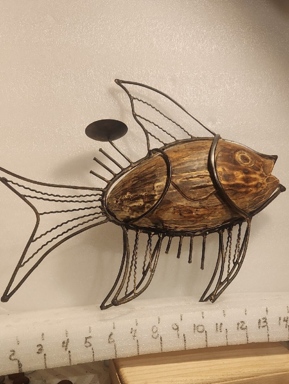 Rustic Sculpture - Fish ,  For Candle - Picture 3 of 15